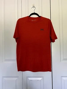 Under Armour Shirt Men's Size Medium Tee Shirt Short Sleeve - Red/Orange - Picture 1 of 14