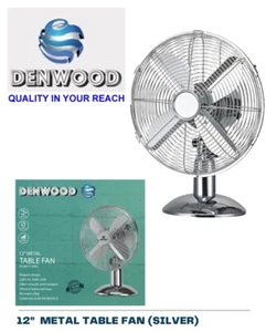 12'' Inch Desk Fan 3-Speed Oscillating Cool Home Office Table Standing Pedestal - Picture 1 of 6