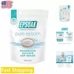 USP Grade Epsom Salt 10 lb. Bulk Bag - Unscented Magnesium Sulfate for Detox - Picture 1 of 9