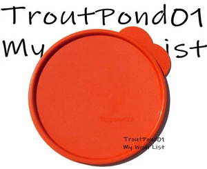 Tupperware Replacement Seal Lid Only Size C Butterfly Tab Orange Red 2541 New - Picture 1 of 3