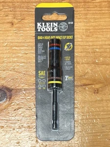 Klein Tools 651QS Quad-4 Deep-Well Heavy-Duty Impact Flip Socket, SAE - Picture 1 of 3