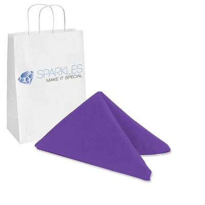 250 pcs 20"x20" inch Polyester Cloth Napkin - Purple - Wedding Linen fp - Image 1 of 4