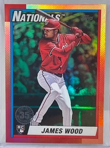 2025 TOPPS UPDATE #U90-28 JAMES WOOD #/99 FOIL RC WASHINGTON NATIONALS - Picture 1 of 2
