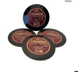 1950s Quality Handcrafted Shellac Record Coasters, Retro Music, Set Of 4 - Picture 1 of 5