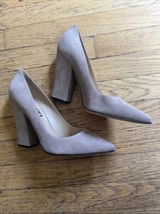 NWOB Sergio Rossi Pale Rose Suede Block Heels/Shoes/Pumps EUR 40/US 8.5-9 $595 - Picture 1 of 15