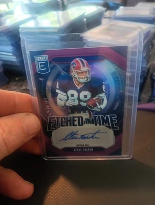 2025 Panini Elite Football Steve Tasker ETCHED IN TIME AUTO /49 EX-MT - Image 1 of 2