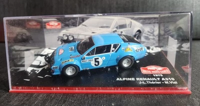 RALLYE MONTE CARLO 1975 ALPINE A310 1:43 DIECAST CAR BLUE ON STAND ITALIAN NIB - Image 1 of 4