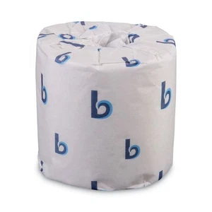 Papel higiénico de 2 capas, caja fuerte séptica, blanco, 400 hojas/rollo, 96 rollos/cartón - Imagen 1 de 1