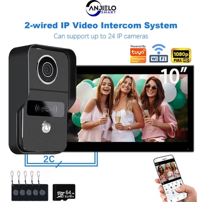 ANJIELO 2 Wire Digital Doorbell Video Intercom System for Home 1080P Doorphone C - Image 1 of 4