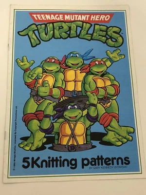 Original Gary Kennedy Teenage Mutant Hero Turtles Knitting Patterns vintage - Image 1 of 4