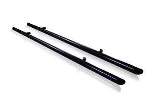 Black Stainless Side Bars With Down Lights For Citroen Jumpy SWB 2007 - 2016 Van - Picture 1 of 8