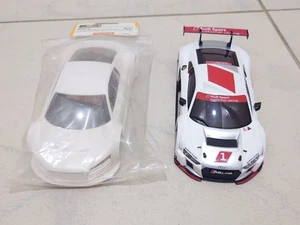 KYOSHO Mini-Z Auto AUDI R8 LMS 2015 White Body 2-Car Set MZN195 MZP246AS - Picture 1 of 6