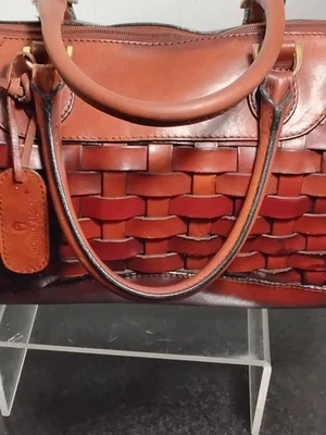 Cartera Etienne Aigner vintage de cuero tejido  Foto 1 de 4