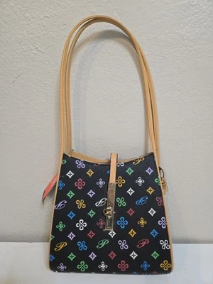 Diophy Small Handbag Purse NWT Multicolored Gold Hardware Zip Close New - Image 1 of 4