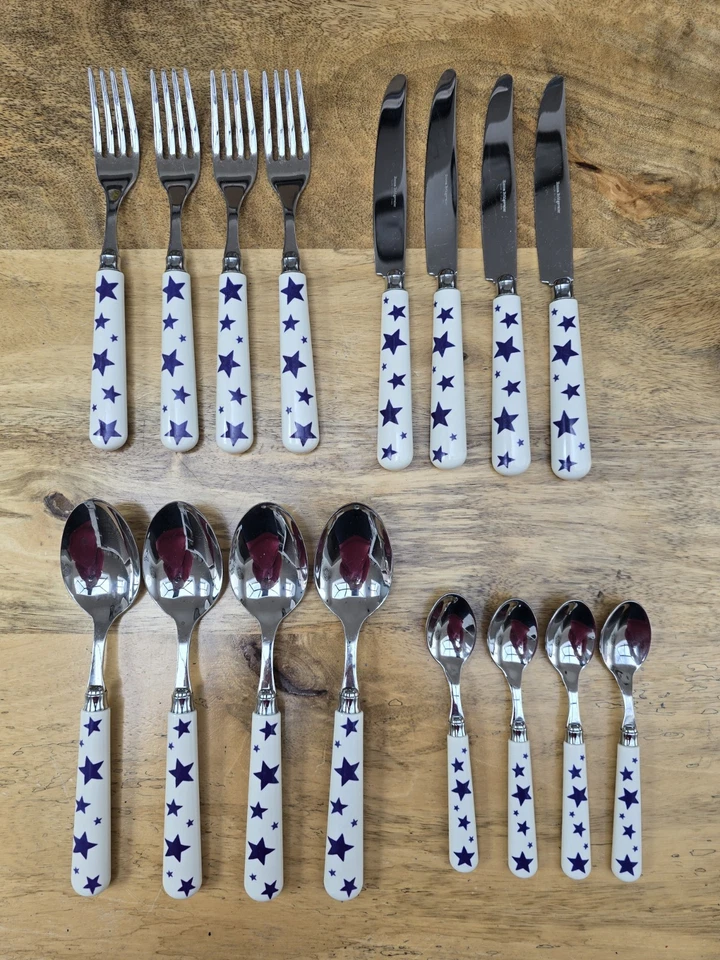 Emma Bridgewater Blue Stars Starry Sky Cutlery Knife Fork Dessert Spoon Teaspoon - Image 1 of 1