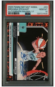 2025 Panini Instant WNBA #93 Breanna Stewart Magma 1/1 Autograph PSA 10 - Picture 1 of 2