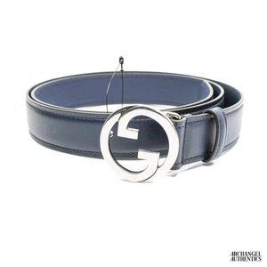 Cinturón Gucci Blondie Enclavamiento G Cuero Azul Agata | 734771 US10N 4157 - Imagen 1 de 6