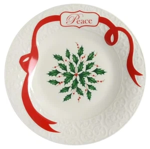 Lenox Urlaub geschnitzte Akzent Mittagessen Frieden Teller ~ 4er Set ~ 9,5" NEU IM KARTON - Bild 1 von 3