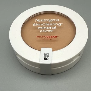 Neutrogena SkinClearing Mineral Powder 0.38 oz. 50 Soft Beige New Sealed - Picture 1 of 3