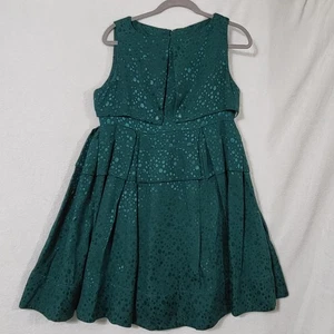 Tüllkleid Damen groß türkis grün Jacquard gepunktet Fit & Flare Cocktail - Bild 1 von 14