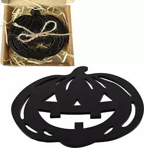 Sottobicchieri in legno di zucca questa spettrale decorazione casa include 4 sottobicchieri zucca spaventosi - Foto 1 di 15