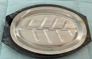 New! Nordic Ware Steak Aluminum Server/Sizzler/Fajita Plates/Platter, 1 Plate! - Picture 1 of 2