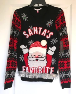 NOBO Damen "Ugly" Weihnachtspullover 3D "Santa's Favorite" Gr. SMALL 3/5, NEU! - Bild 1 von 12