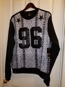 ENYCE 1996 Nueva York Sean Combs Co Hombre Suéter Negro/Blanco Nuevo - Imagen 1 de 7