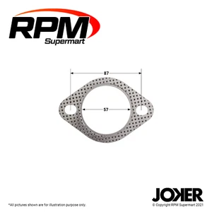 2.25" Two Bolt Muffler Exhaust Flange Gasket - Picture 1 of 1