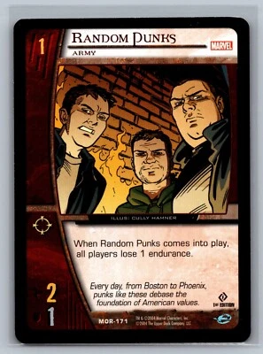 Vs System TCG Random Punks, Army #MOR-171 1st Edition USED Marvel Origins CCG - Image 1 of 2
