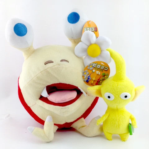 2X Game Yellow Pikmin Flower 5" Red Bulborb 9" Plush Stuffed Animal Toy Cover