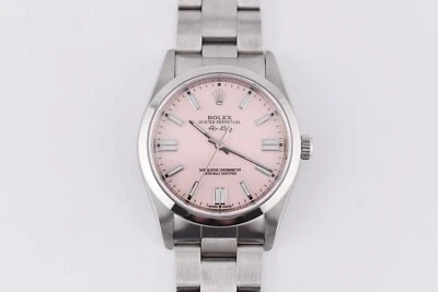 Rolex Oyster Perpetual Air King Ref.14000 Acero Inoxidable 34mm Esfera Rosa Foto 1 de 4