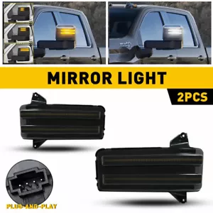 Smoke Switchback LED Mirror Light for 2020+ GMC Sierra Silverado 2500HD 3500HD - Foto 1 di 10