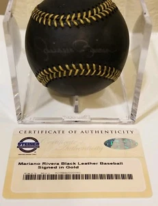 Mariano Rivera Autograph Baseball Steiner 117/142 Black Signed in Gold Yankees  - Picture 1 of 9