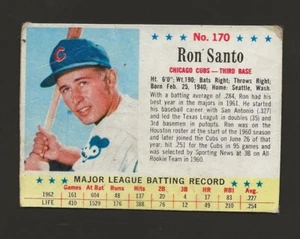 1963 Post Baseball #170 Ron Santo - Picture 1 of 2