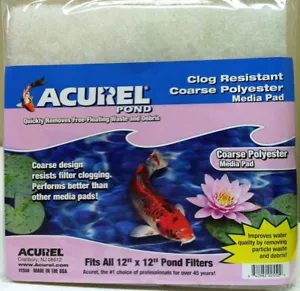 Acurel 2550 Coarse Polyester Media Pads for Ponds, 12-Inch by 12-Inch - Picture 1 of 2