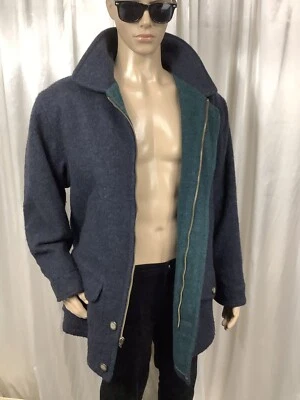 Chaqueta Abrigo Vintage EDDIE BAUER EE. UU. 🇺🇸 Lana Verde Coche Tareas Patio Granero L Foto 1 de 4