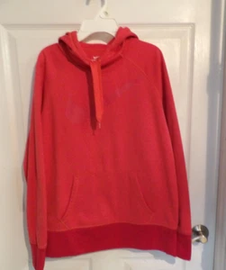 Nike Therma Fit Boys Hoodie Size: L Red Logo Long Sleeve Pullover - Picture 1 of 2