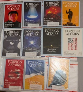 FOREIGN AFFAIRS Magazines, lot of 10 Magazines, 2022 - 2023  - 2024 - 2025 NEW! - Picture 1 of 1