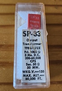 TRIAD SP-33 OUTPUT MINI TRANSFORMER 1K/50 OHM TF5SXI7ZZ IMPEDANCE AUDIO ATRC3 - Picture 1 of 5