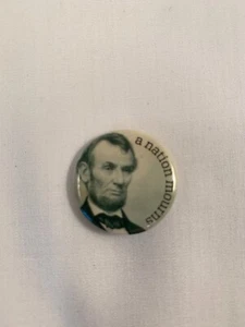 Präsidenten Erinnerungsstücke Abe Lincoln eine Nation trauert Pinback Knopf Abzeichen 1" - Bild 1 von 5
