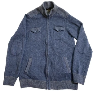 Blue By Pronto Uomo Mens XLT Wool Cardigan Sweater Grey Blue Gorpcore Natural - Picture 1 of 10