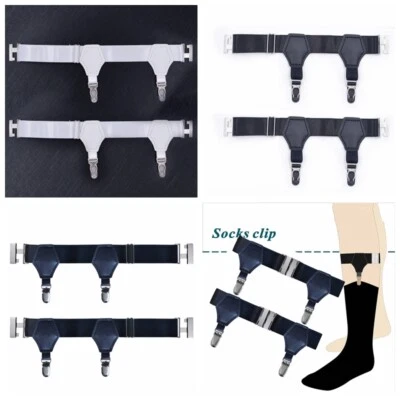 Men's Sock Garters Elastic Adjustable Anti Slip Sock Suspenders For Socks - Image 1 of 4