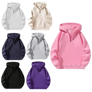 Men Pullover Gifts Hoodie Hooded Sweatshirt Fashion Tops Him Tracksuit Quarter - Picture 1 of 14