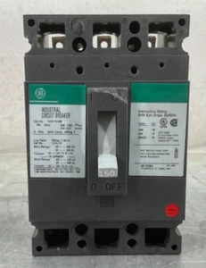 G.E. TED134150 INDUSTRIAL CIRCUIT BREAKER 150A 3P 600VAC - Picture 1 of 7