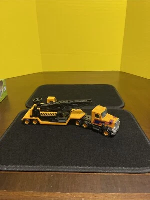 VINTAGE 1980 BUDDY L CORP PETERBUILT SEMI CAMINHÃO COM GUINDASTE REBOQUE BRINQUEDO  - Imagem 1 de 4