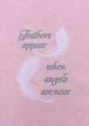 Embroidered Quilt Block Panel Feathers Appear When Angels.  Cotton Fabric.  Pink