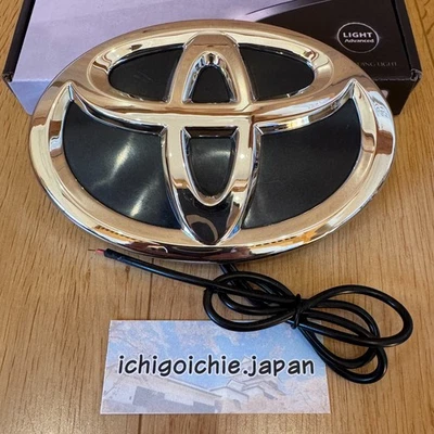 Piezas exteriores TOYOTA LED 4D emblema logotipo blanco 6,3 pulgadas × 4,3 pulgadas (160 mm × 110 mm) Foto 1 de 3