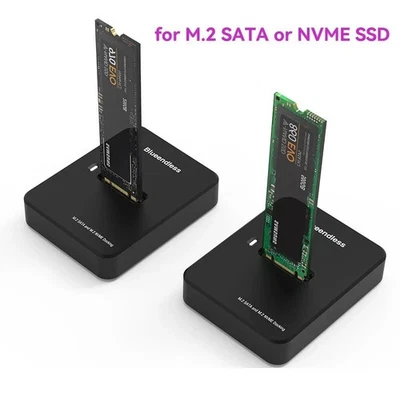 External SSD Enclosure – M.2 NVMe/SATA Docking Station, 10G Speed - Image 1 of 4