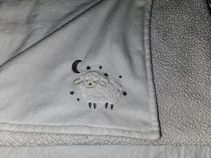 Carters Baby Sheep Lamb Star Moon Blanket White Sherpa Back - Picture 1 of 18
